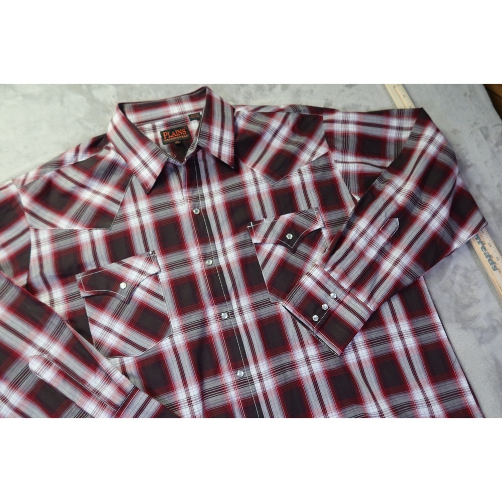 Plains Western Wear Rodeo Cowboy Pearl Button Shirt Men's Size‎ XL